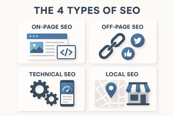 what are the 4 types of SEO?
