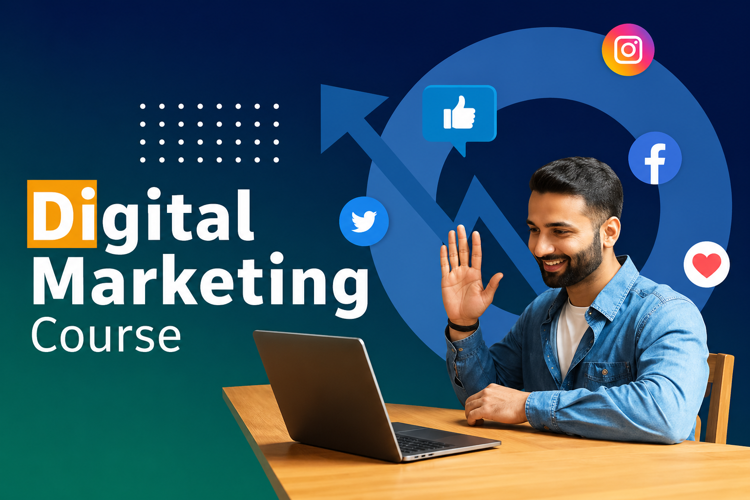 Digital marketing course promotion design